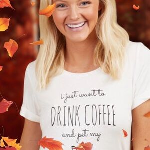 Alter’d State 'I just want to drink coffee and pet my dog'  Short Sleeve Tee